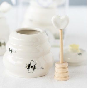 Meant to Bee Honey Pot w Black & Yellow Bees Never Used